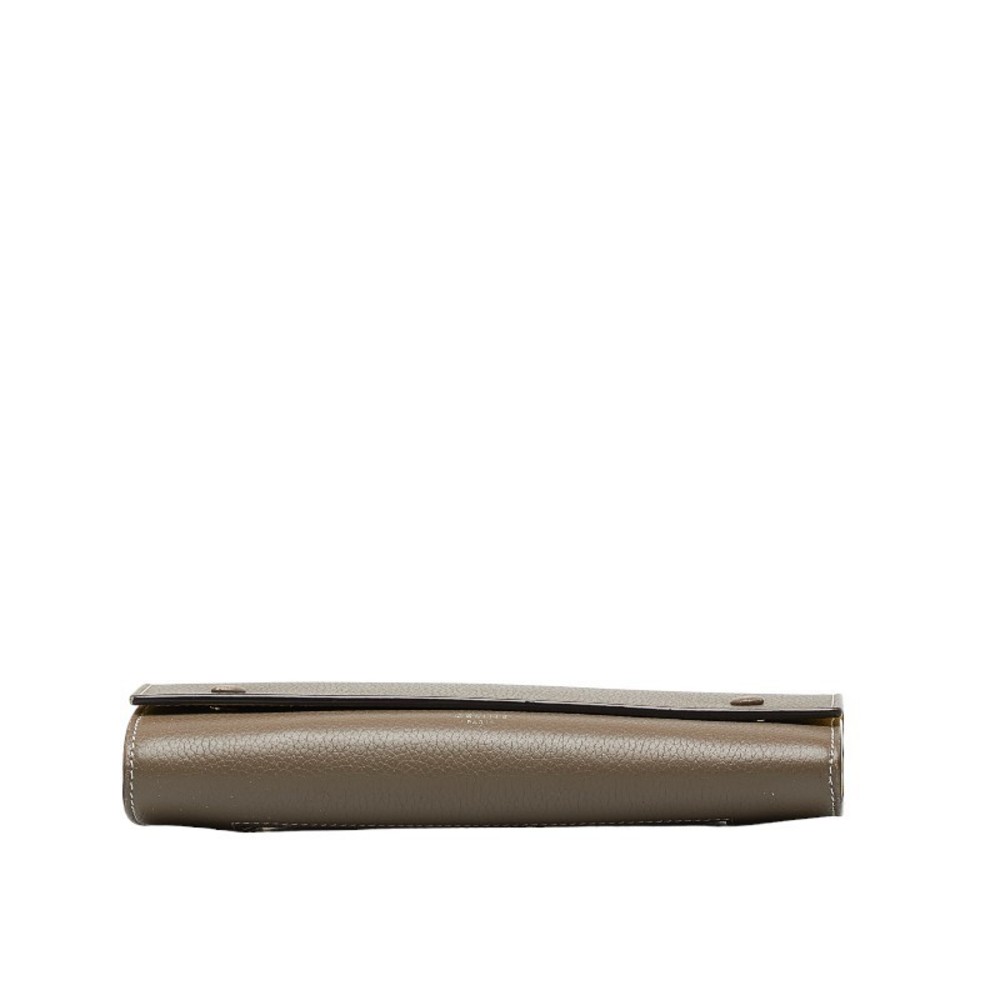 Celine Large Flap Multi-Function Long Wallet Grei… - image 4